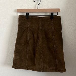 Free People brown sued skirt.